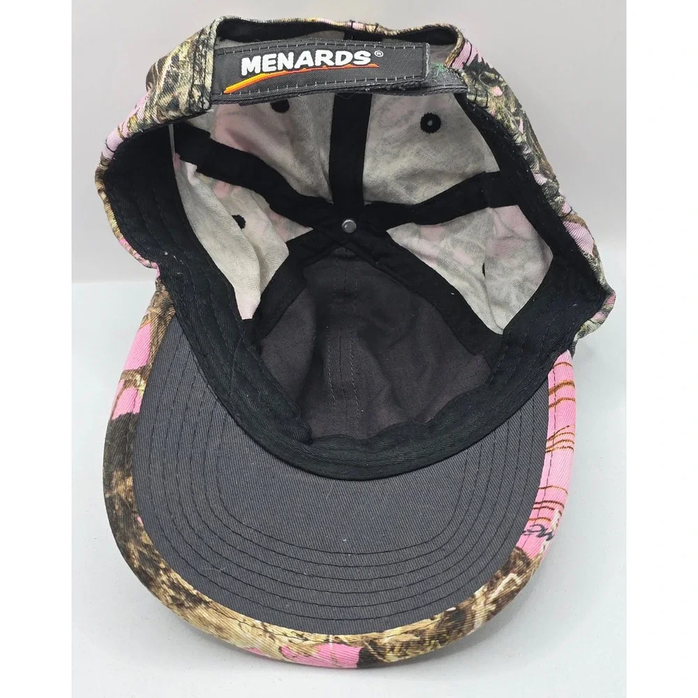 Menards‎ Pink Camo Hat Cap Women's Logo Strapback Camouflage